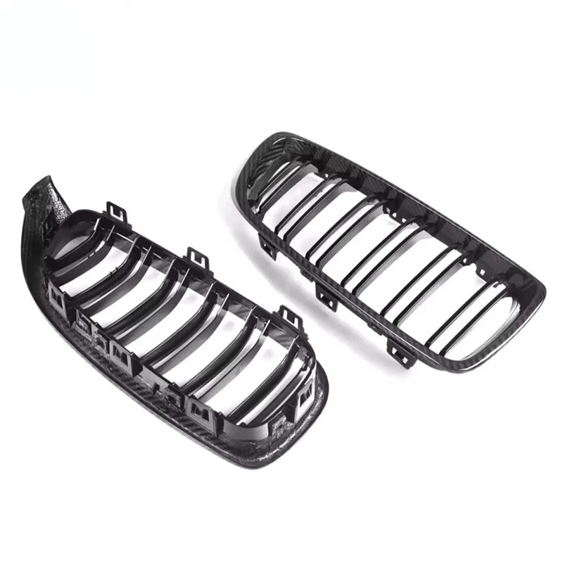 For  M3 M4 F80 F82 F83 Modified Double Line Grille Carbon Fiber Grille Car Exterior Decoration